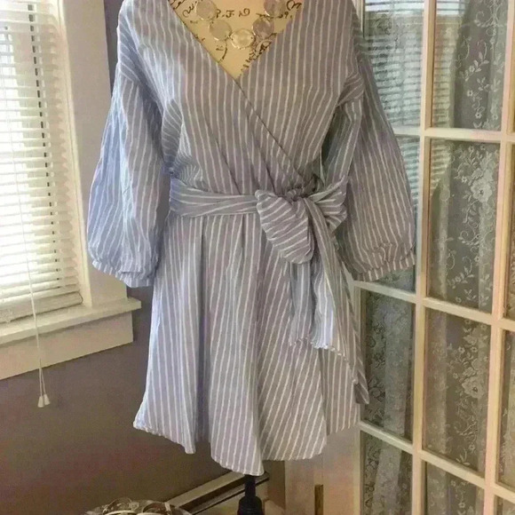 Chambray wrap dress - Picture 1 of 6
